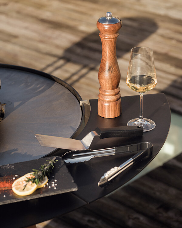 Tablette en verre pour brasero Maison MAYAR