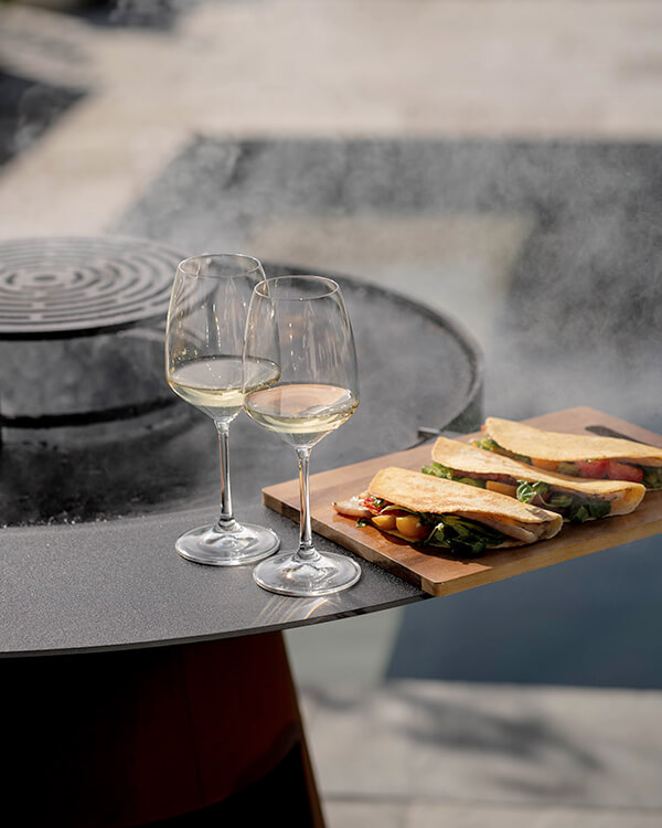 Tablette en verre pour brasero Maison MAYAR