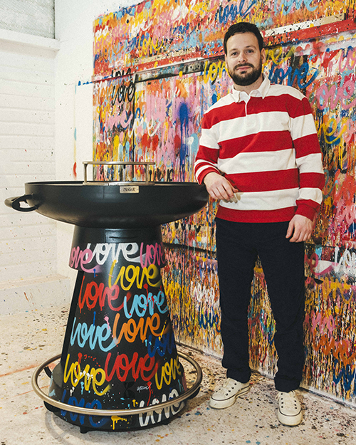 l'artiste lapointe et le premier modèle de braséro