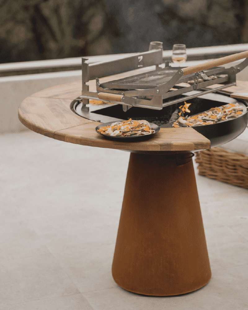 oka et sa grille rotative bbq braséro mayar min